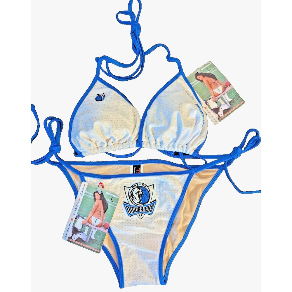 Dallas Mavericks Womens Size Large Bikini Swim Bathing Suit  NBA NWT